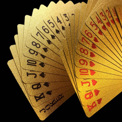 Gold Playing Cards Plastic Poker Game Deck Foil Pokers Pack Magic Cards Waterproof Card Gift Collection Board Game